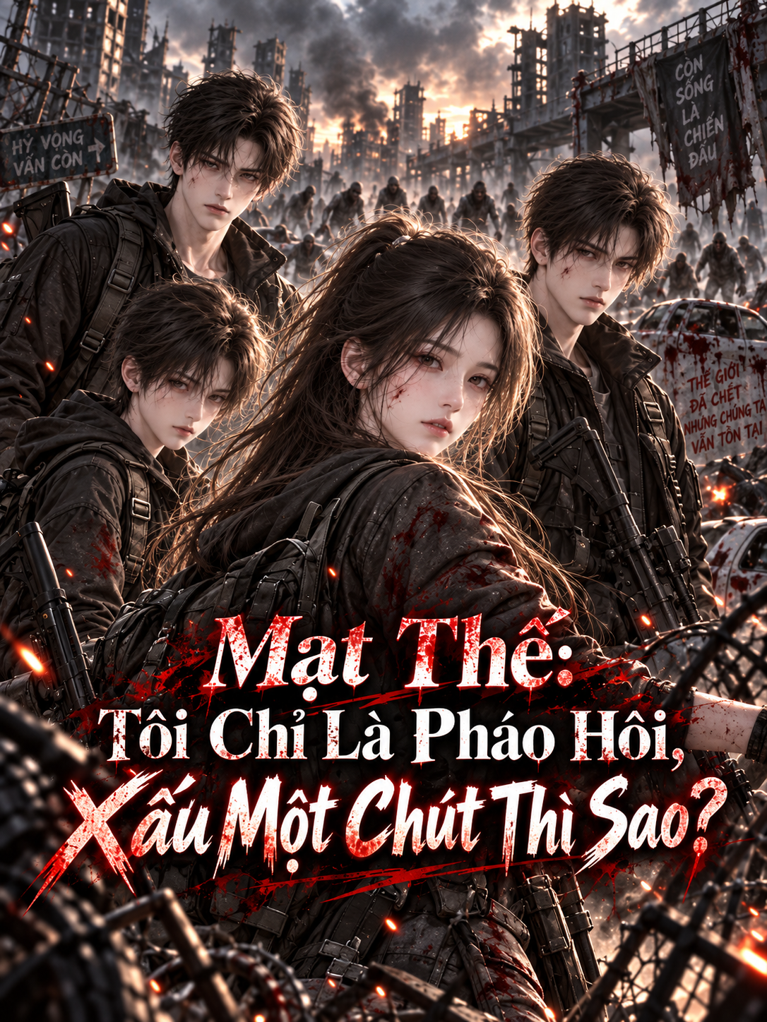 Bìa truyện Mạt Thế: Tôi Chỉ Là Pháo Hôi, Xấu Một Chút Thì Sao?